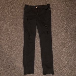 mid rise black jeans